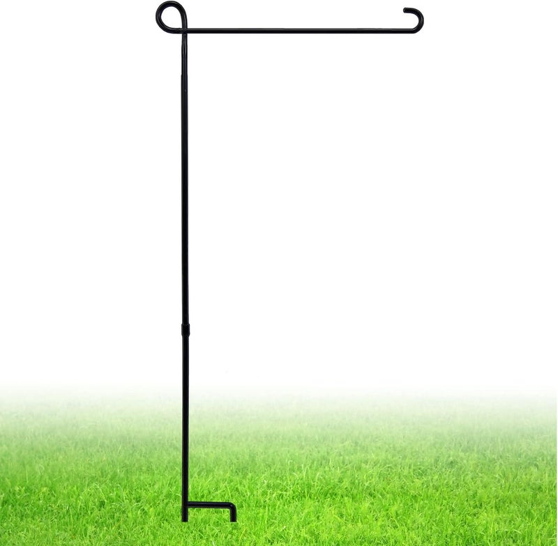 ESTTOP Garden Flag Stand, Thickened Pole Sturdy Straight Premium Metal Yard Flag Holder Weather-Proof Flagpole Seasonal Garden Flag, Christmas Garden Flag, Outdoor Decor Decoration - Image 1